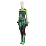 Rivals Mantis Femmes Vert Combinaison Costume Cosplay Halloween Carnaval Tenue