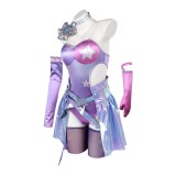 Costume de cosplay pour femmes Luna Rivals violet, tenue de carnaval d'Halloween