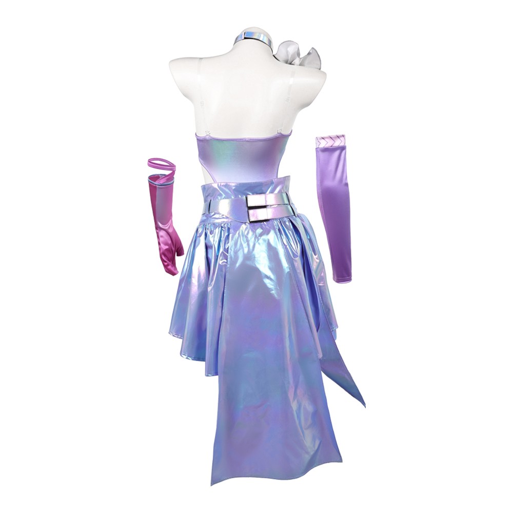 Costume de cosplay pour femmes Luna Rivals violet, tenue de carnaval d'Halloween