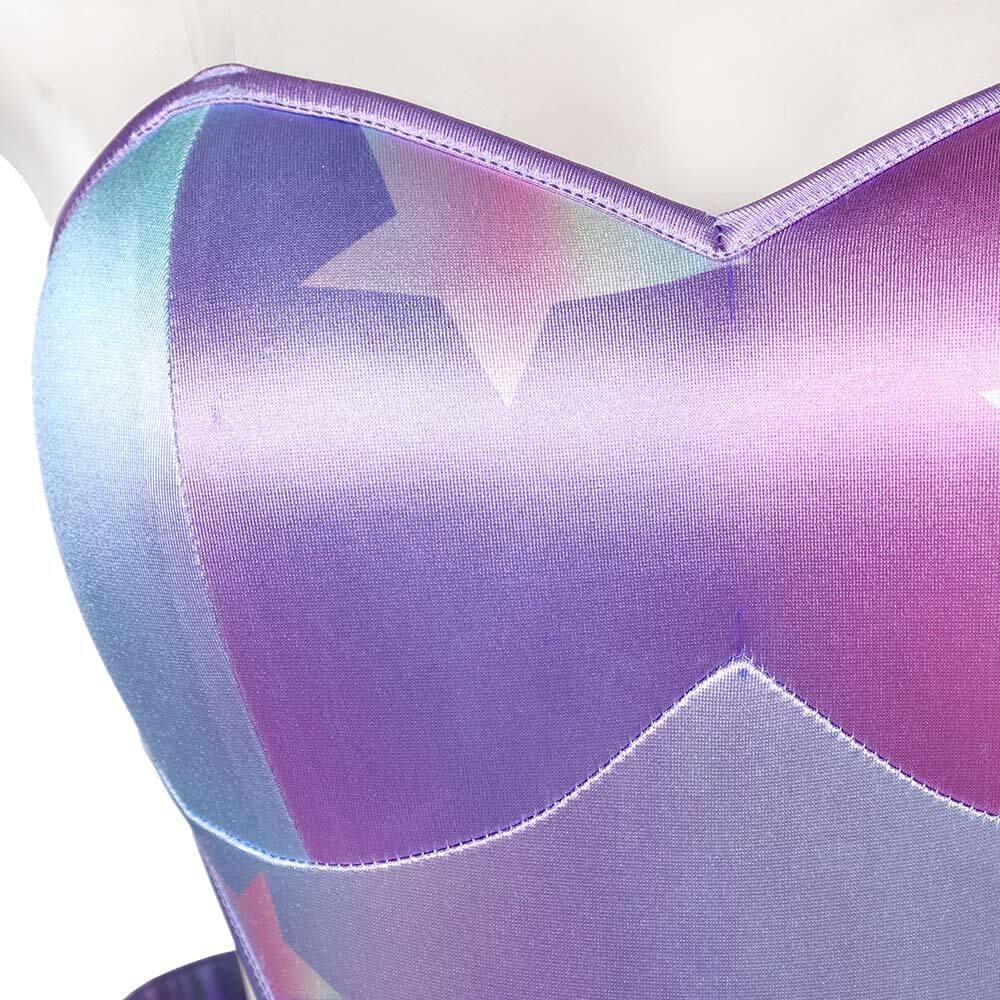 Costume de cosplay pour femmes Luna Rivals violet, tenue de carnaval d'Halloween