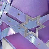 Costume de cosplay pour femmes Luna Rivals violet, tenue de carnaval d'Halloween