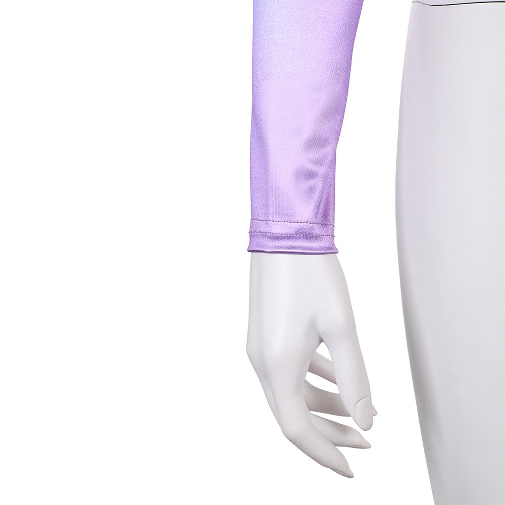 Costume de cosplay pour femmes Luna Rivals violet, tenue de carnaval d'Halloween