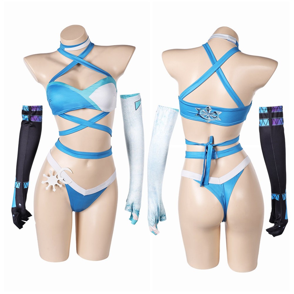 Rivals Luna Snow Women Sexy Straps Lingerie Cosplay Costume Halloween Carnival Outfit