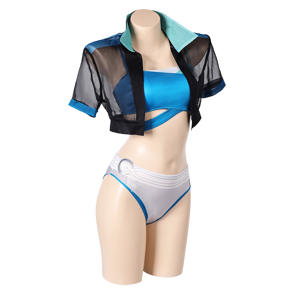 Rivals Luna Snow 2Pcs Maillot de bain Costume Cosplay Halloween Carnaval Tenue