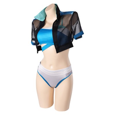 Rivals Luna Snow 2Pcs Maillot de bain Costume Cosplay Halloween Carnaval Tenue