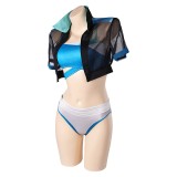 Rivals Luna Snow 2Pcs Maillot de bain Costume Cosplay Halloween Carnaval Tenue