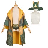 Rivals Loki Robe de Détente Ensemble de Robe et Pantalon Costume de Cosplay de Fête Halloween Carnaval