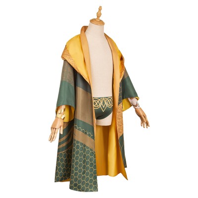 Rivals Loki Robe de Détente Ensemble de Robe et Pantalon Costume de Cosplay de Fête Halloween Carnaval