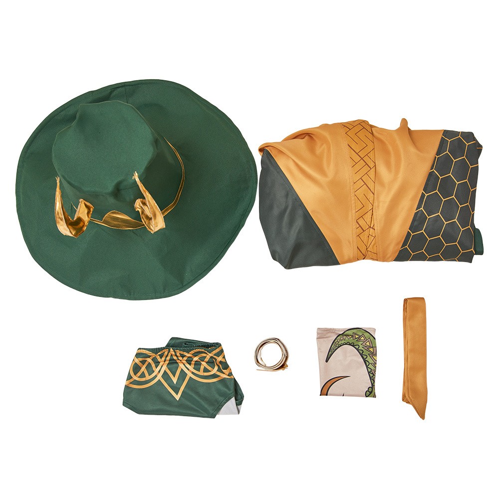 Rivals Loki Robe de Détente Ensemble de Robe et Pantalon Costume de Cosplay de Fête Halloween Carnaval