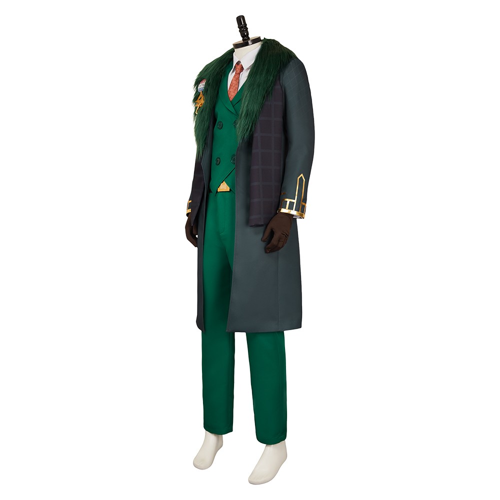 Rivals Loki Presidential Attire Green Cosplay Costume Halloween Carnival Outfit