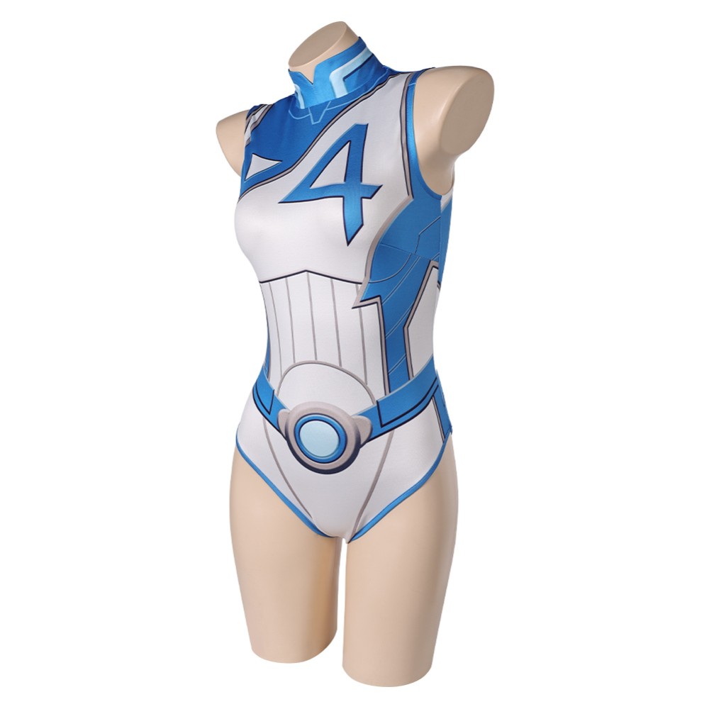 Rivals Invisible Woman Sue Storm One-piece Swimsuit Cosplay Costume Halloween Carnival Outfit
