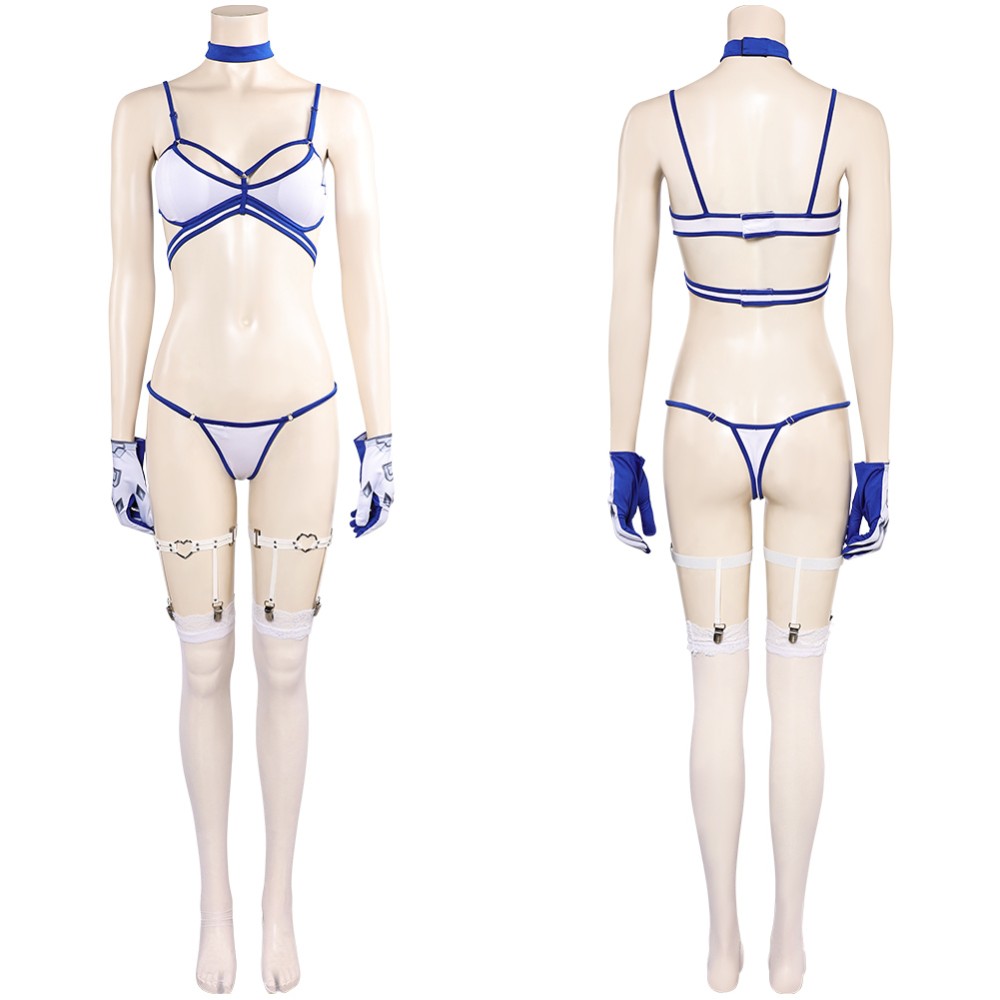 Rivals Invisible Woman Sue Storm Costume de Cosplay Sexy en Bikini pour Halloween et Carnaval