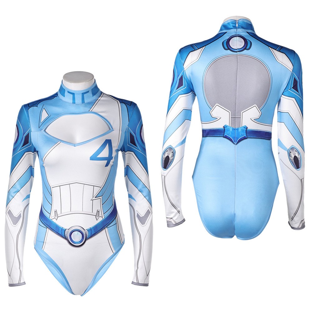 Rivals Invisible Woman Maillot de bain One Piece Ver.2 Costume de cosplay Tenue de Halloween Carnaval