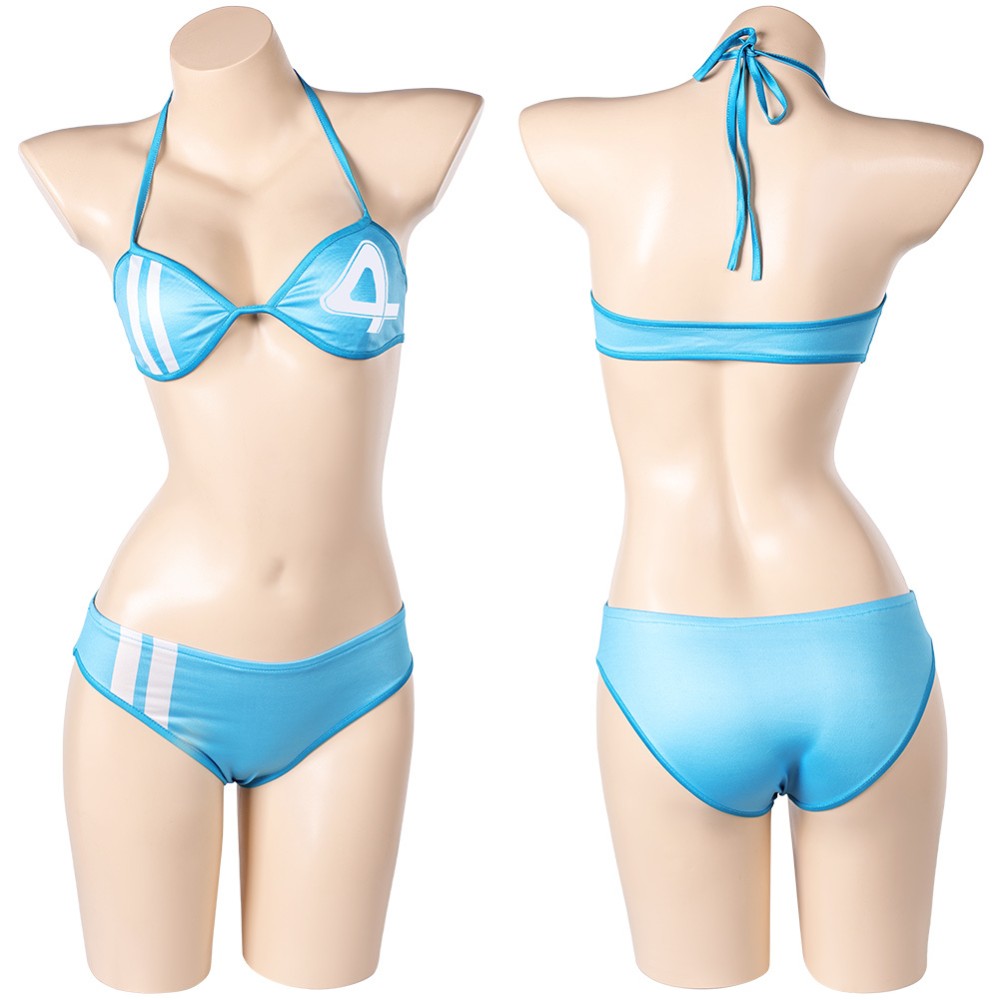 Rivals Invicible Woman Sue Storm Femme Bikini Maillot de Bain Costume Cosplay Halloween Carnaval Tenue