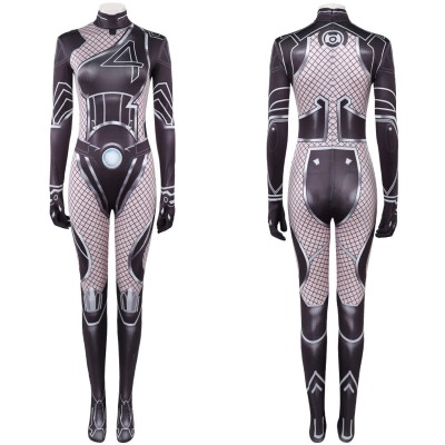 Rivals Invicible Woman Black Jumpsuit Party Cosplay Costume Halloween Carnival