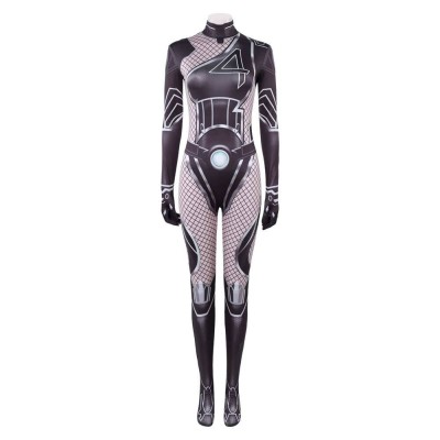 Rivals Invicible Woman Black Jumpsuit Party Cosplay Costume Halloween Carnival