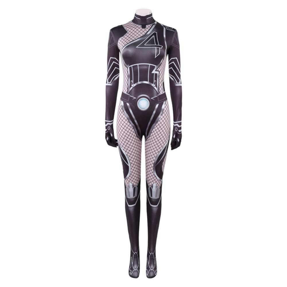 Rivals Invicible Woman Black Jumpsuit Party Cosplay Costume Halloween Carnival