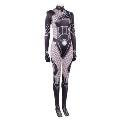Rivals Invicible Woman Black Jumpsuit Party Cosplay Costume Halloween Carnival