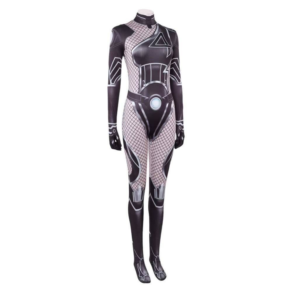 Rivals Invicible Woman Black Jumpsuit Party Cosplay Costume Halloween Carnival