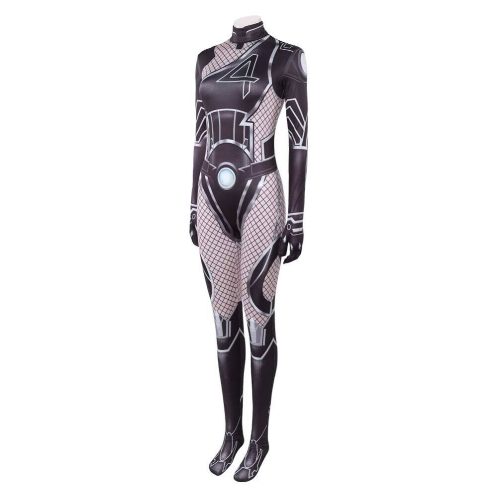 Rivals Invicible Woman Black Jumpsuit Party Cosplay Costume Halloween Carnival