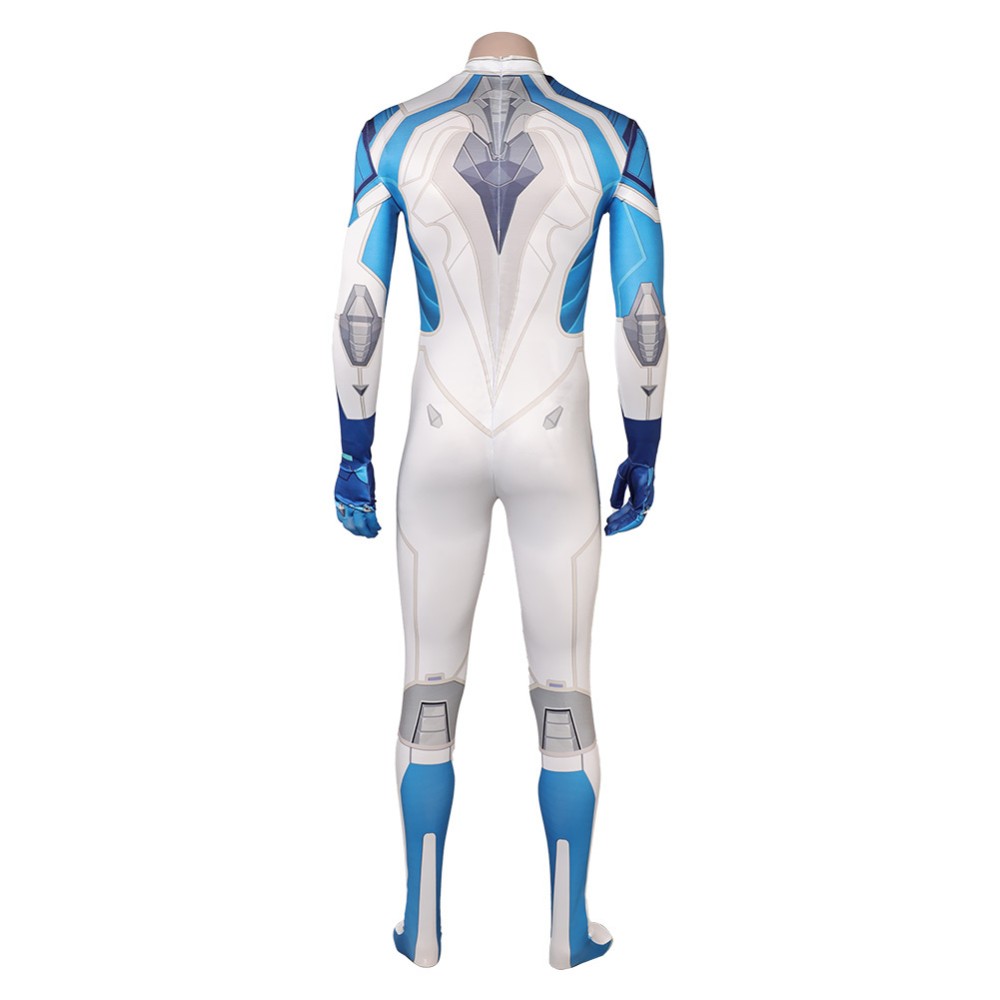 Rivals Human Torch Jonny Storm Costume de Cosplay Jumpsuit Tenue d'Halloween Carnaval