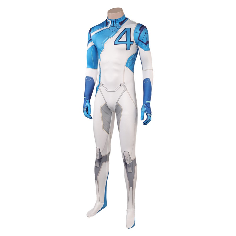 Rivals Human Torch Jonny Storm Costume de Cosplay Jumpsuit Tenue d'Halloween Carnaval