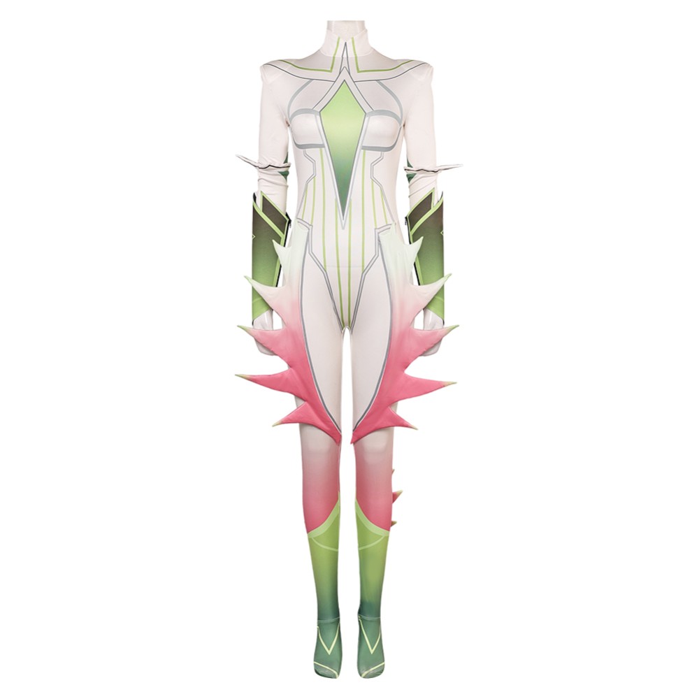 Rivals Dagger Croissance &amp; Déclin Femme Blanc Combinaison Fête Cosplay Costume Halloween Carnaval Tenue