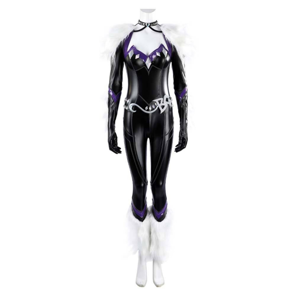 Rivals Black Cat Femmes Combinaison Noire Costume Cosplay Halloween Carnaval Tenue