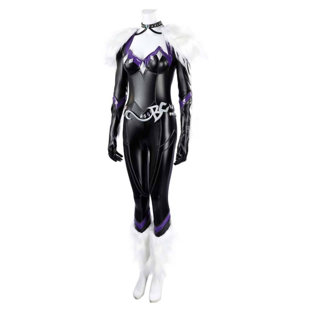 Rivals Black Cat Femmes Combinaison Noire Costume Cosplay Halloween Carnaval Tenue