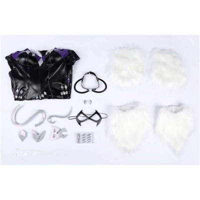 Rivals Black Cat Femmes Combinaison Noire Costume Cosplay Halloween Carnaval Tenue