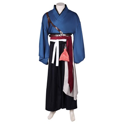 Rise of the Ronin 2024 Ronin Blue Kimono Suit Cosplay Costume Halloween Carnival Outfit