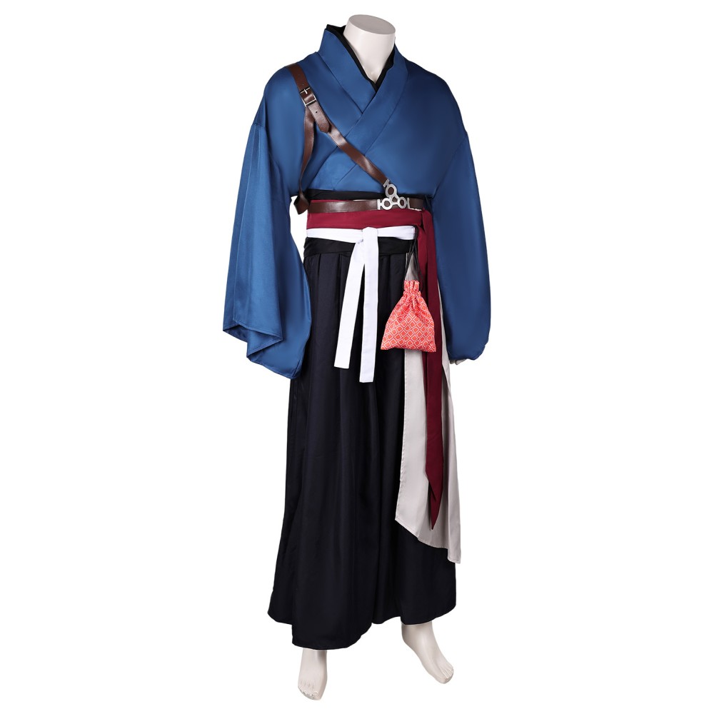 Rise of the Ronin 2024 Ronin Blue Kimono Suit Cosplay Costume Halloween Carnival Outfit