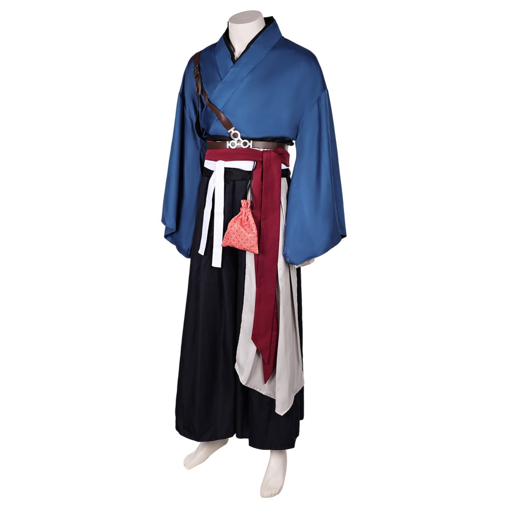Rise of the Ronin 2024 Ronin Blue Kimono Suit Cosplay Costume Halloween Carnival Outfit