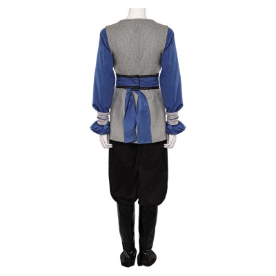 Costume de fête de femme Padawan Rey Skywalker pour cosplay, Halloween, carnaval
