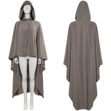 Rey Skywalker Costume de Cosplay avec Cape Grise pour Fête Halloween Carnaval
