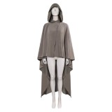 Rey Skywalker Costume de Cosplay avec Cape Grise pour Fête Halloween Carnaval