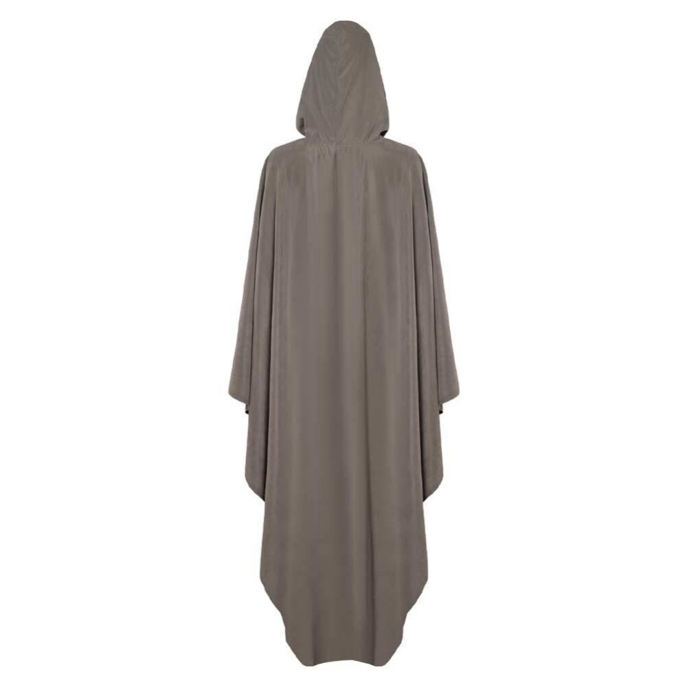 Rey Skywalker Costume de Cosplay avec Cape Grise pour Fête Halloween Carnaval