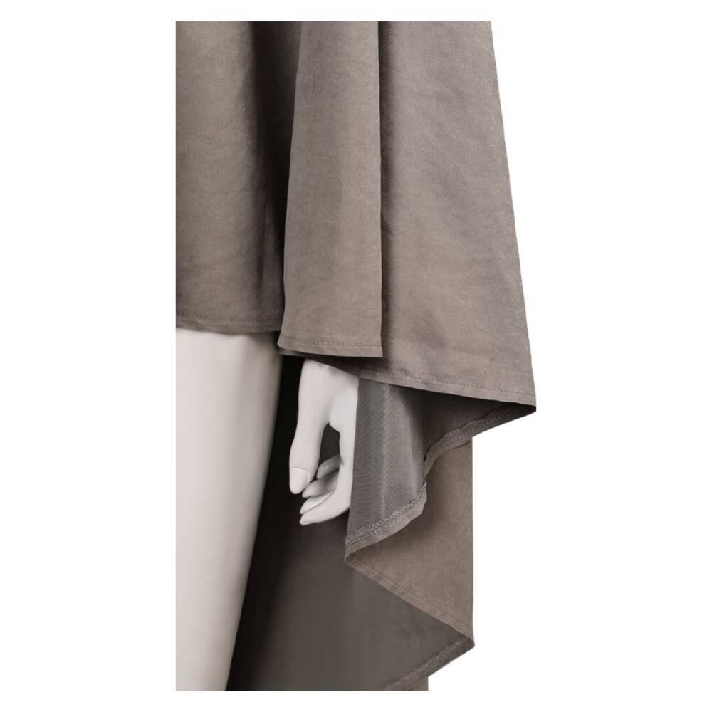 Rey Skywalker Costume de Cosplay avec Cape Grise pour Fête Halloween Carnaval