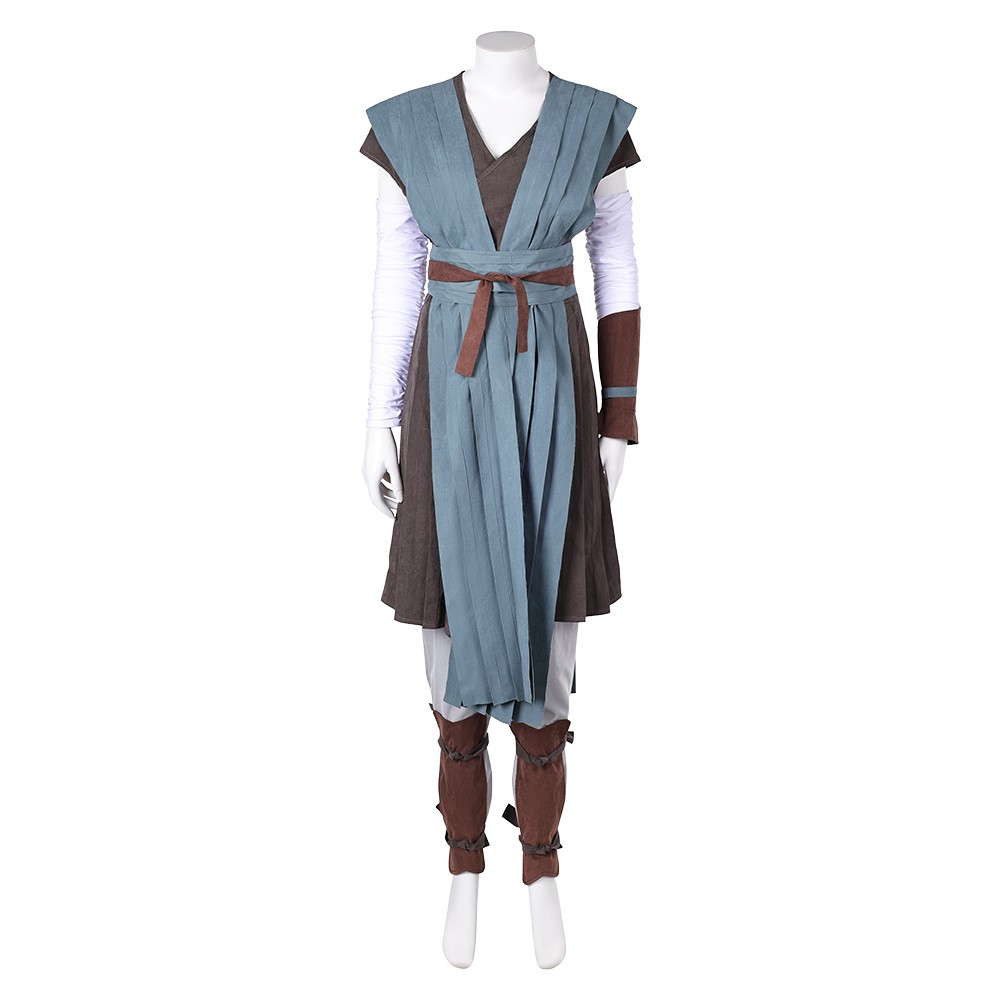 Rey Grey Robe Cosplay Costume Halloween Carnival Outfit