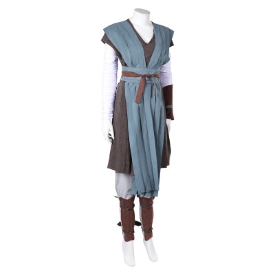 Rey Grey Robe Cosplay Costume Halloween Carnival Outfit