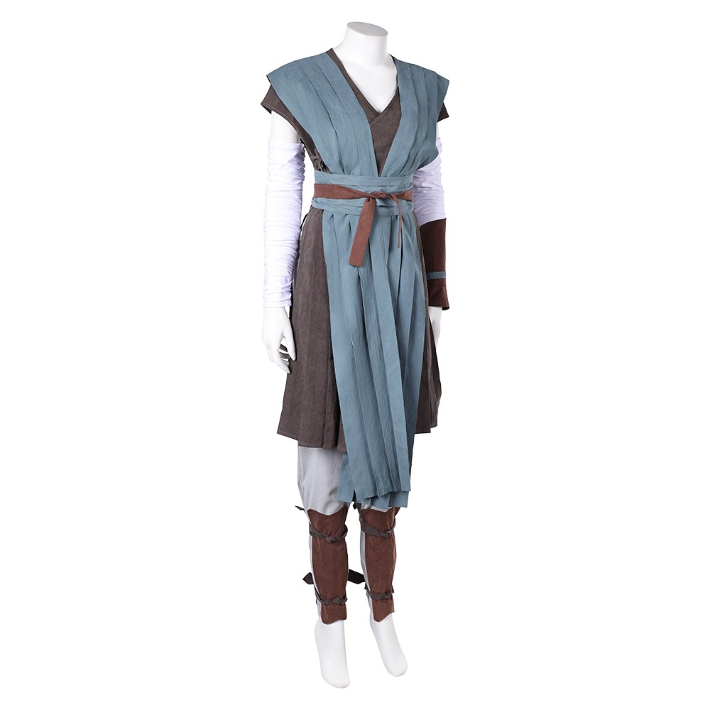 Rey Grey Robe Cosplay Costume Halloween Carnival Outfit