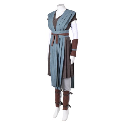 Rey Grey Robe Cosplay Costume Halloween Carnival Outfit