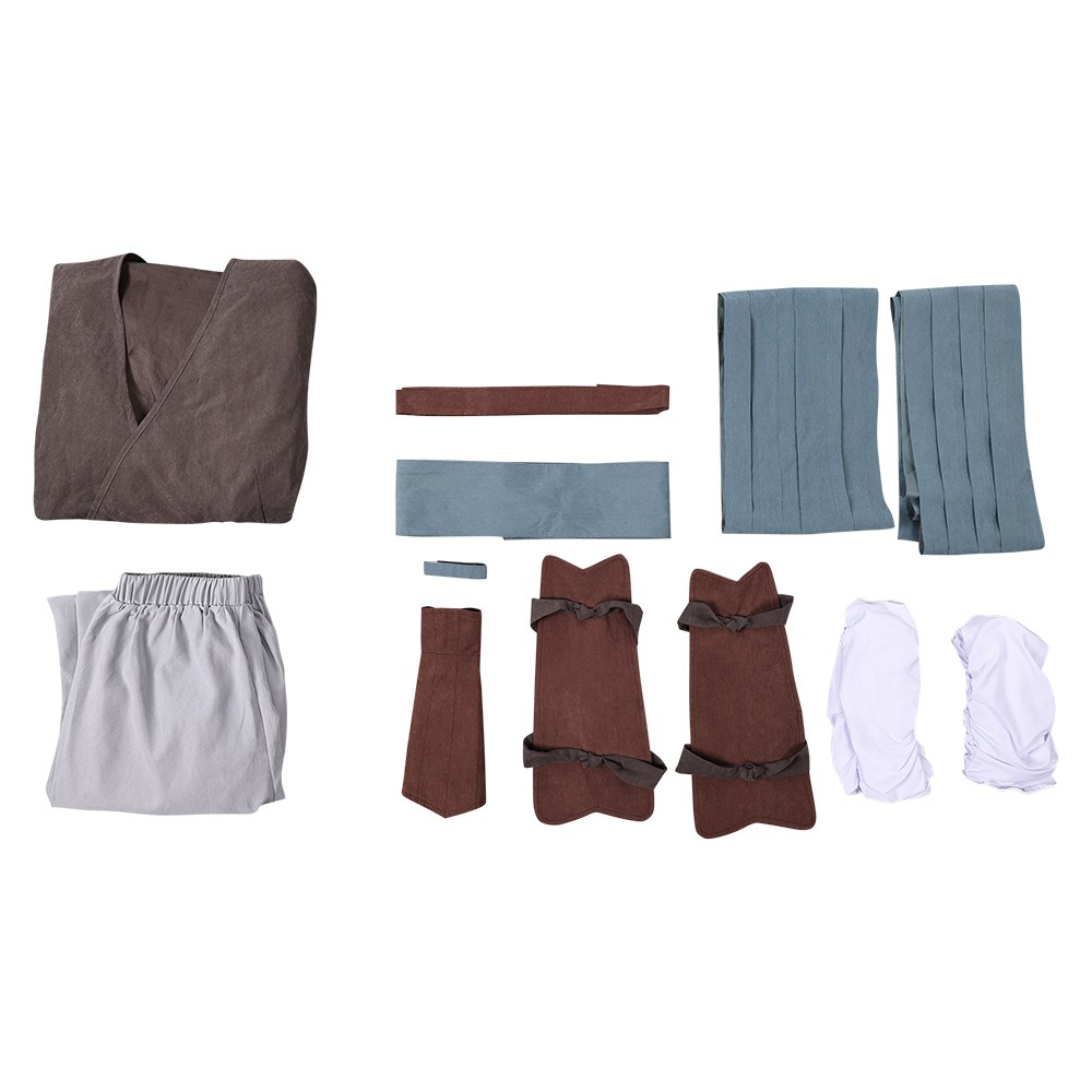 Rey Grey Robe Cosplay Costume Halloween Carnival Outfit