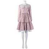 Return to Silent Hill Laura Women Pink Dress Cosplay Costume Halloween Carnival Outfit