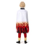 Rengoku Kyoujurou Kids Children Coat Pants Cloak Suit Cosplay Costume Halloween Carnival Outfit