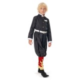 Rengoku Kyoujurou Kids Children Coat Pants Cloak Suit Cosplay Costume Halloween Carnival Outfit