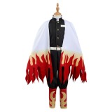 Rengoku Kyoujurou Kids Children Coat Pants Cloak Suit Cosplay Costume Halloween Carnival Outfit