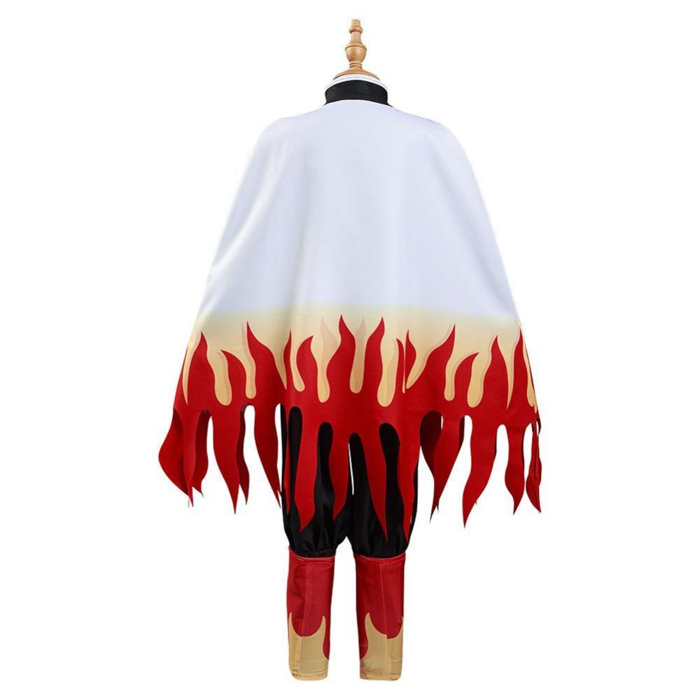 Rengoku Kyoujurou Kids Children Coat Pants Cloak Suit Cosplay Costume Halloween Carnival Outfit