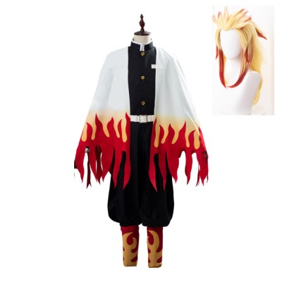 Rengoku Kyoujuro/Kyoujurou Cosplay Costume Halloween Carnival Outfit