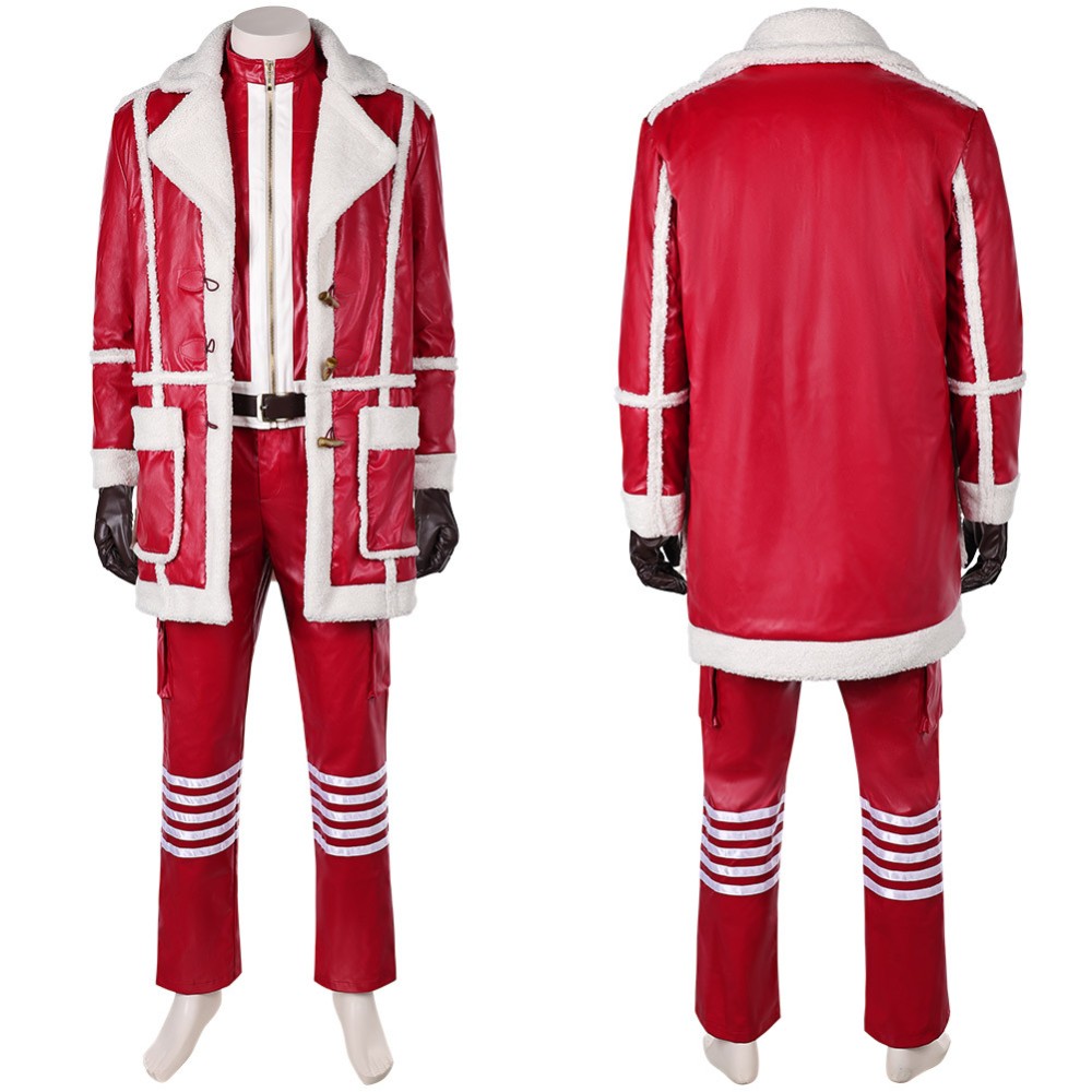 Red One (2024) Nick Men Red Jacket Fullset Christmas Cosplay Costume Halloween Carnival Outfit